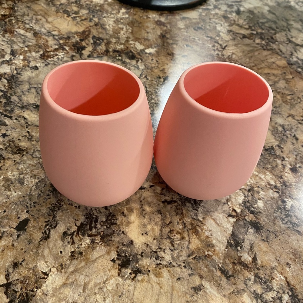 Odeme Silicone Light Pink Wine Glasses